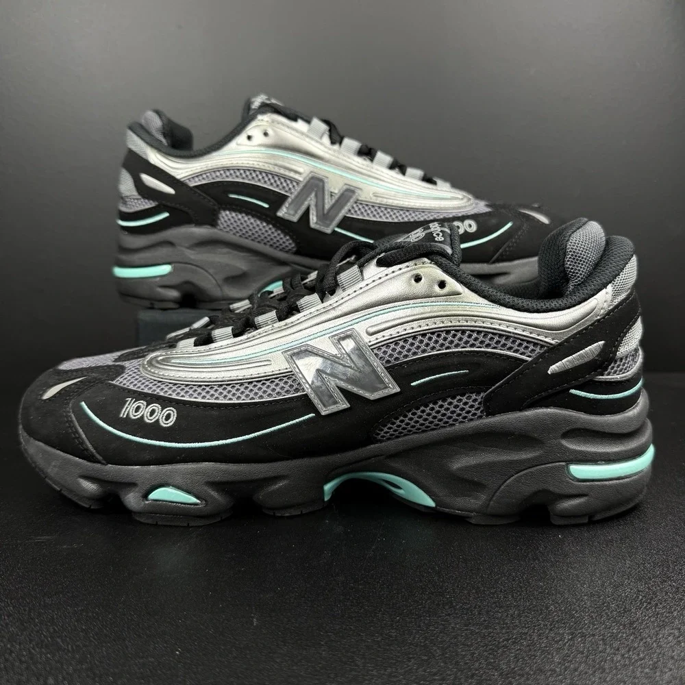 New Balance 1000 Athletic Shoes Black Teal Men Size 10‎ Womens 11.5 M1000JR
